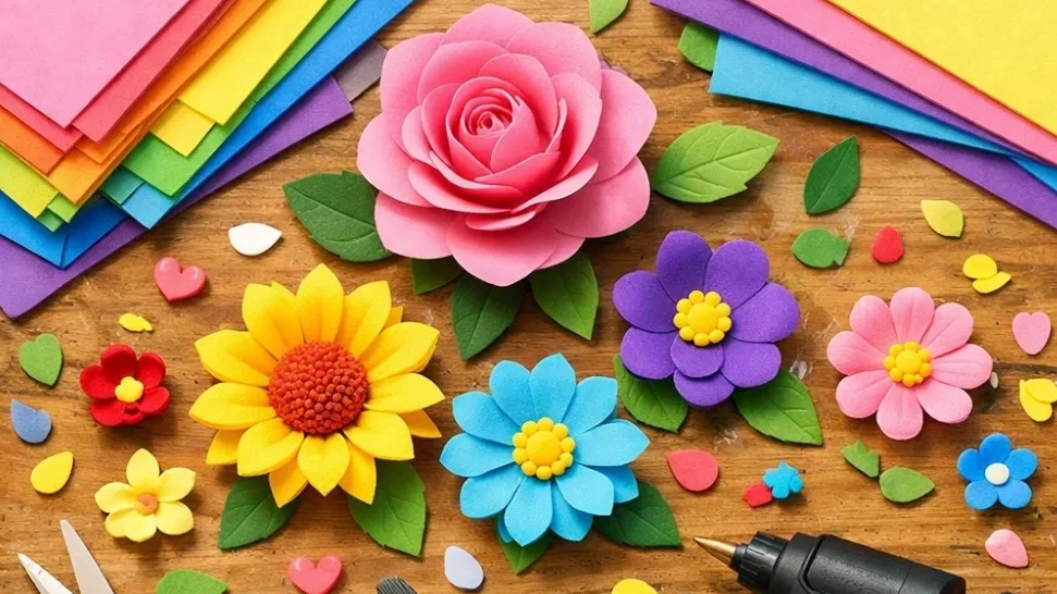 خرید فوم رنگی مخصوص کارهای هنری و گل‌ سازی